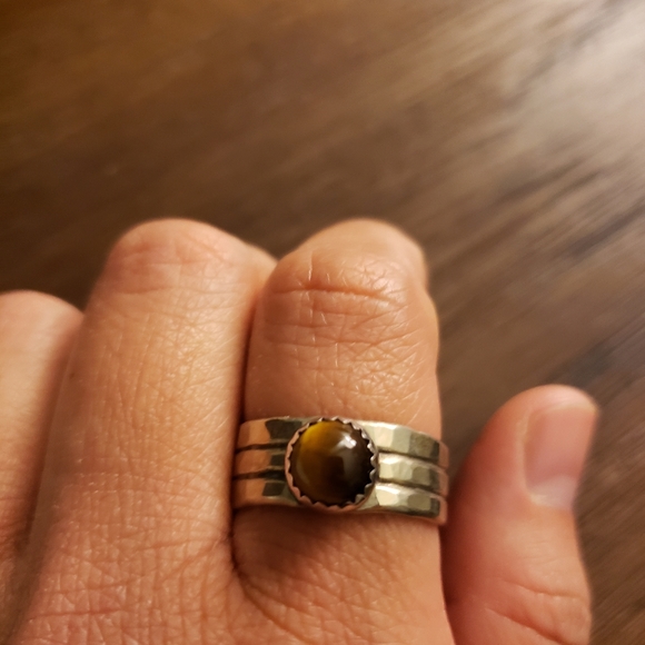 Vintage Sterling Silver Tigers Eye Ring